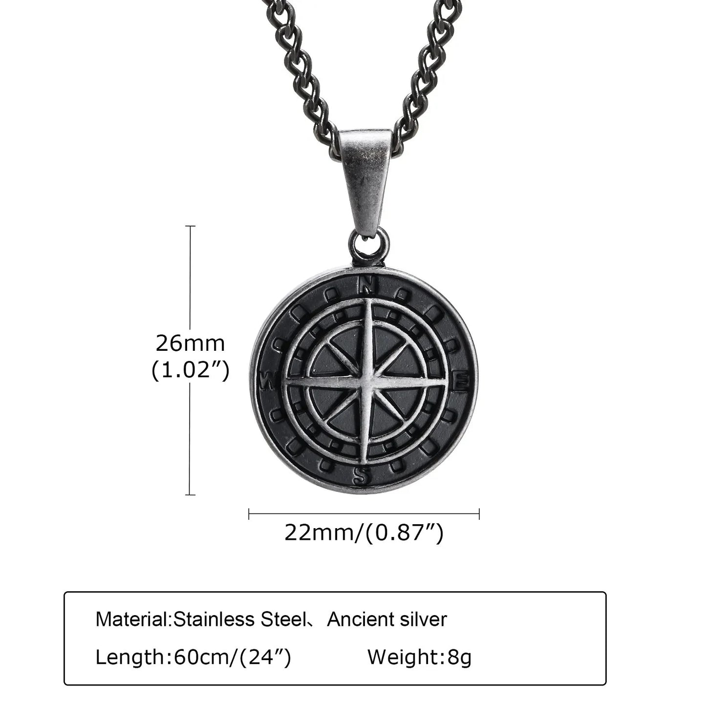 Personalized Compass Necklace for Bonus Son