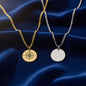 Personalized Compass Necklace for Bonus Son, Cuban Coin Necklace