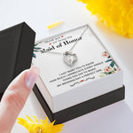 "Thank You for Being My Maid of Honor" Heart Pendant Necklace