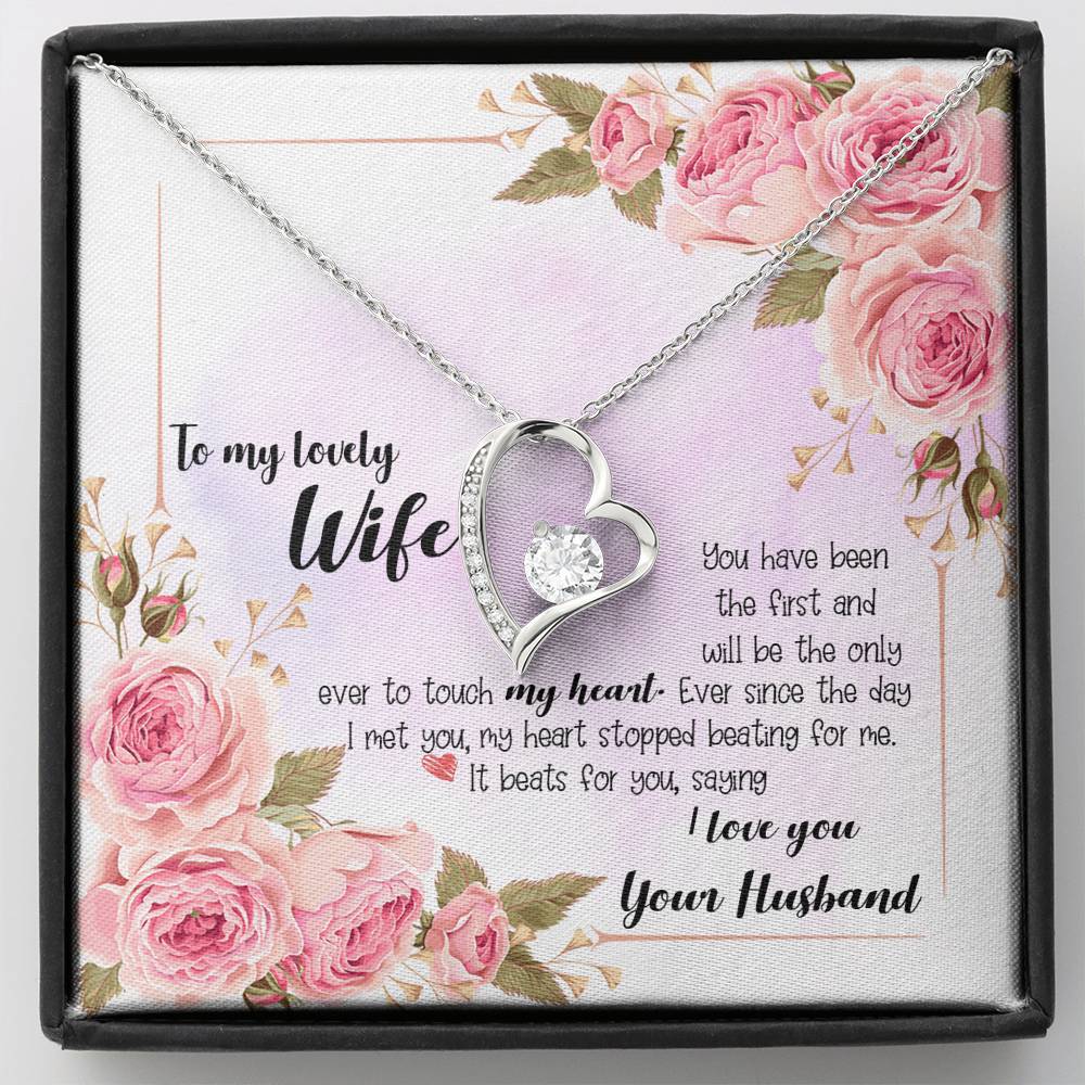 To My Lovely Wife Necklace-My Heart Beats For You