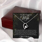 To My Gorgeous Wife-"My Heart Belongs to You" Forever Love Necklace (mahogany box)