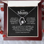 To My Mum-Your Love Forever Love Necklace