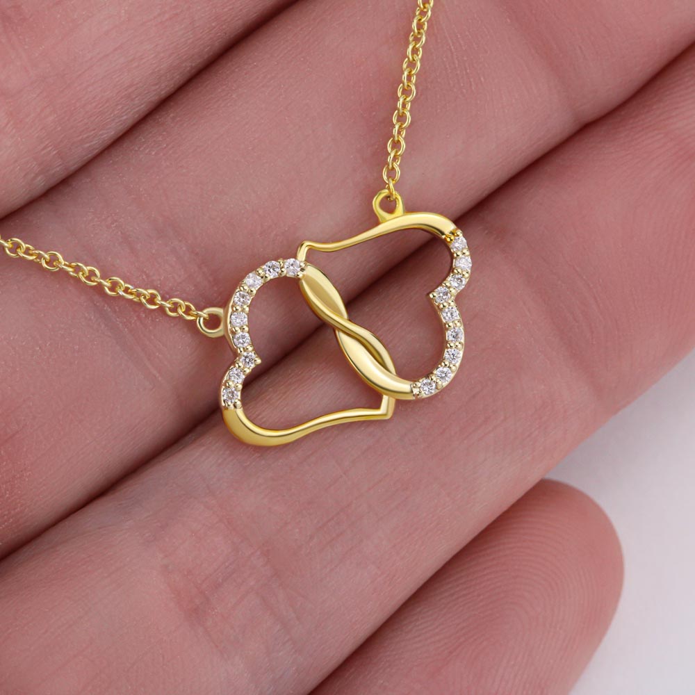 To My Beautiful Stepdaughter-"My Gift" Gold Hearts Necklace