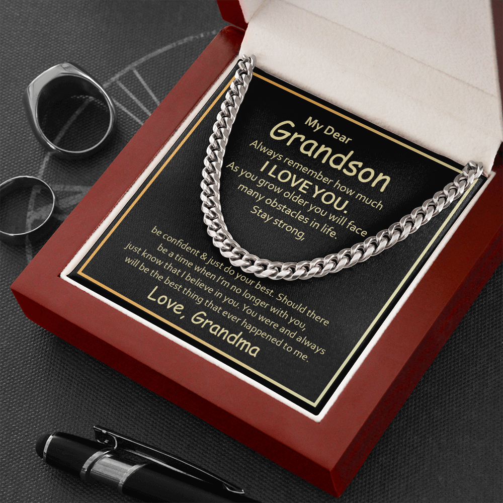 My Dear Grandson Gift-"Do Your Best" Chain