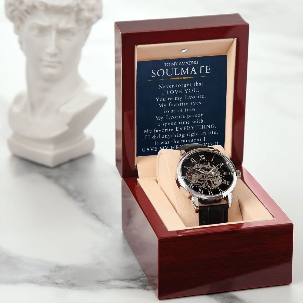 To My Soulmate-"My Heart Is Yours" Openwork Watch