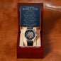 To My Bonus Son-"We Are Family" Openwork Watch