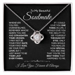 To My Soulmate-"You Are Special To Me" Love Knot Necklace