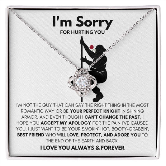 "I'm Sorry My Love" Love Knot Necklace