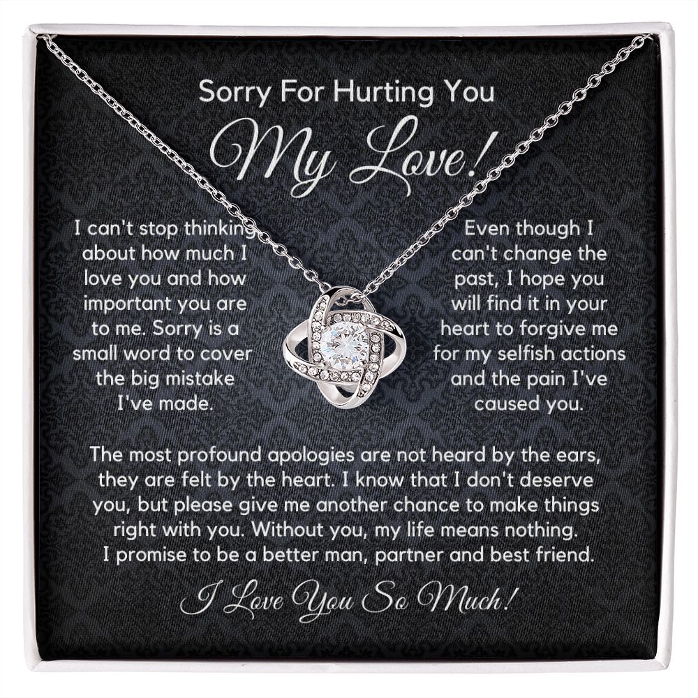 Sorry My Love-"Forgive Me" Love Knot Necklace
