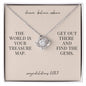Congrats 2023-"Dream, Believe, Achieve" Love Knot Necklace
