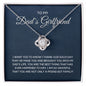 To My Dad's Girlfriend-"I Thank God For You" Love Knot Necklace