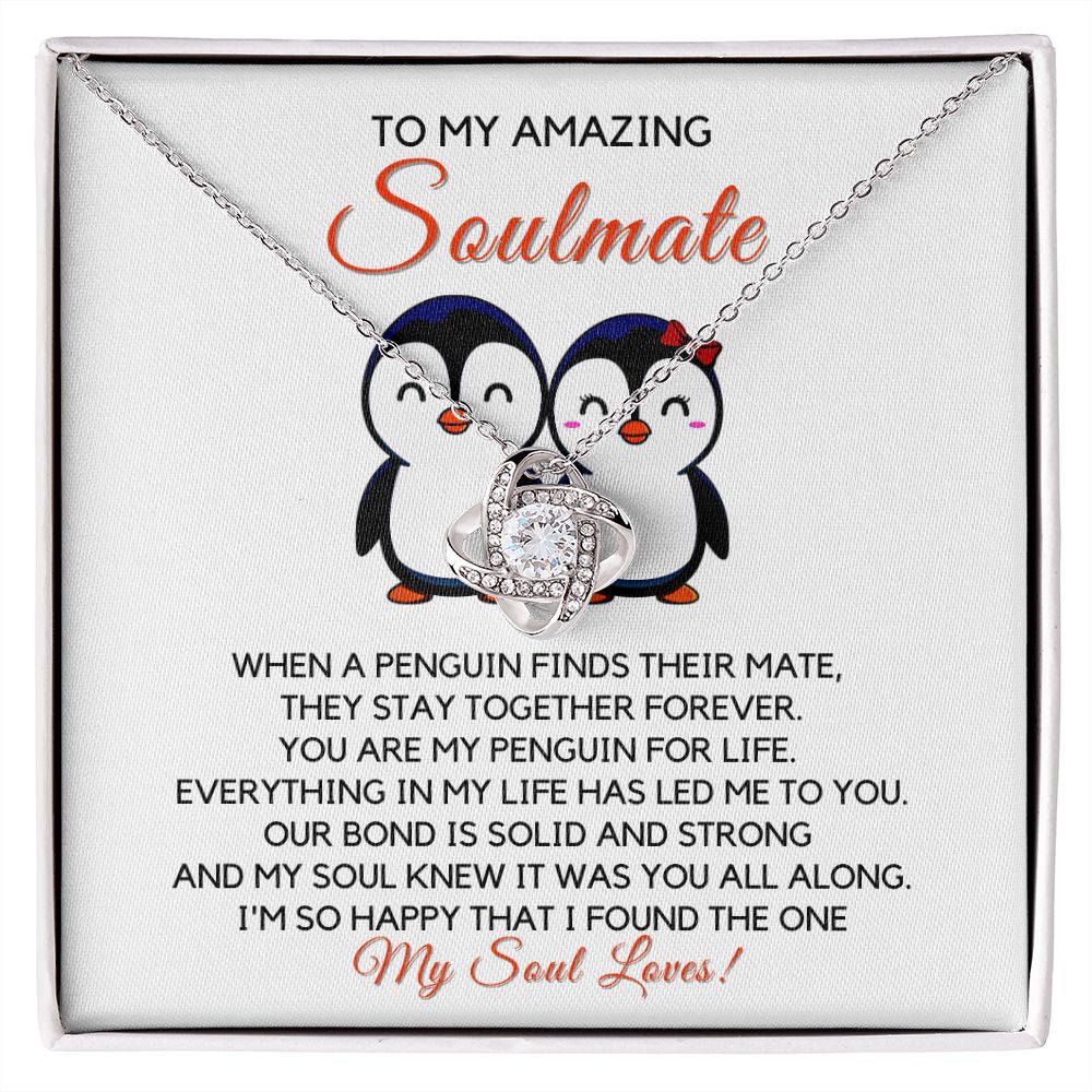To My Soulmate-"Stay Together Forever" Love Knot Necklace