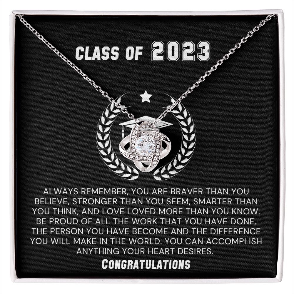 Class of 2023-"Make A Difference" Love Knot Necklace