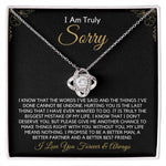 "Please Give Me Another Chance" Love Knot Necklace