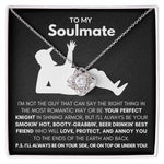 To My Soulmate-"Always By Your Side" Love Knot Necklace