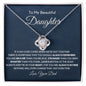 To My Daughter, From Dad-"Always Remember" Love Knot Necklace