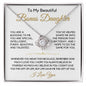 To My Bonus Daughter-"Your Beautiful Qualities" Love Knot Necklace