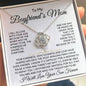 To My Boyfriend's Mom-"Because of You" Love Knot Necklace