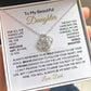 To My Daughter-"My World Is Brighter" Love Knot Necklace
