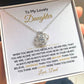 To My Daughter, From Dad-"You Are Never Alone" Love Knot Necklace