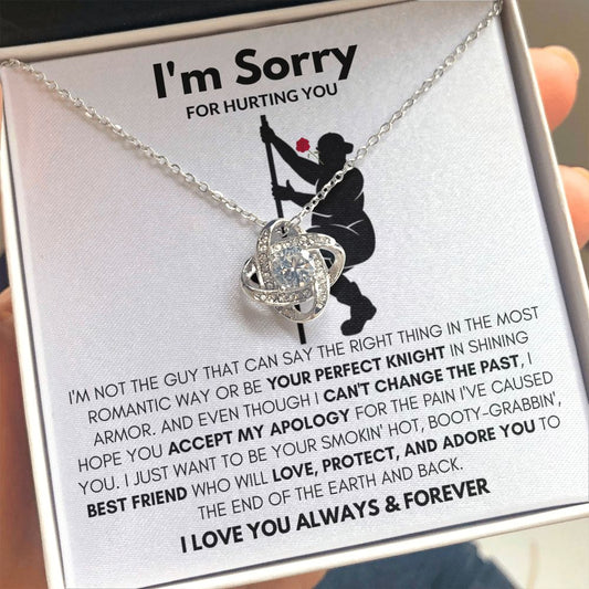 "I'm Sorry My Love" Love Knot Necklace