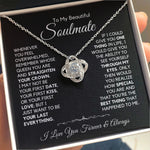 To My Soulmate-"You Are Special To Me" Love Knot Necklace