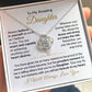 To My Daughter-"You Are Capable of Anything" Love Knot Necklace