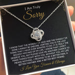 "Please Give Me Another Chance" Love Knot Necklace