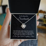 To My Beautiful Soulmate-"You Are My Home" Love Knot Necklace