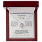 To My Wife-"I Can't Live Without My Queen" Love Knot Necklace