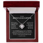 To My Bonus Daughter-"In My Heart" Love Knot Necklace