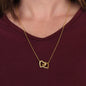 To My Granddaughter-Full of Love-Interlocking Hearts Necklace