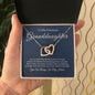 To My Granddaughter-Full of Love-Interlocking Hearts Necklace