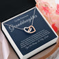 To My Granddaughter-Full of Love-Interlocking Hearts Necklace