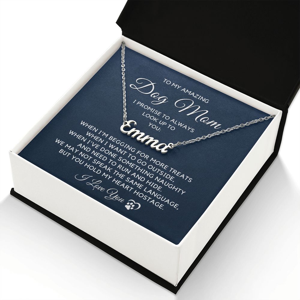 To My Dog Mom-"Begging You" Personalized Name Necklace