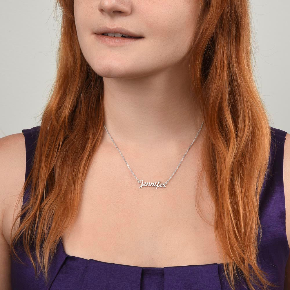 To My Wife-"My One Wish" Personalized Name Necklace