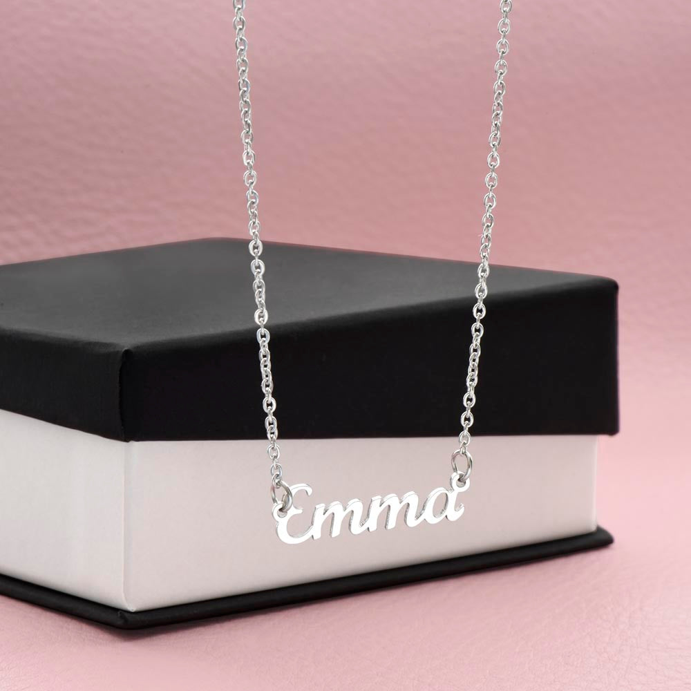 To My Dog Mom-"My Promise" Personalized Name Necklace