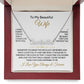 To My Wife-"Can't Live Without You" Personalized Name Necklace