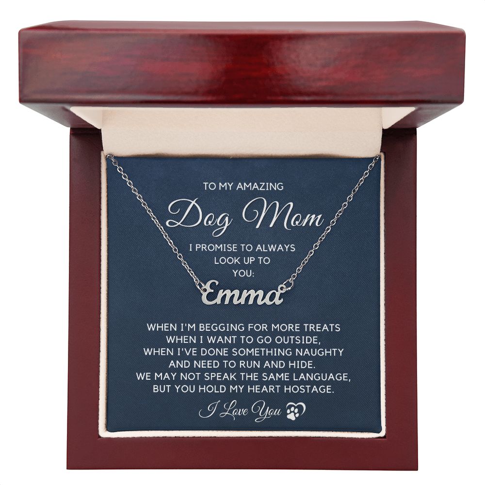 To My Dog Mom-"Begging You" Personalized Name Necklace