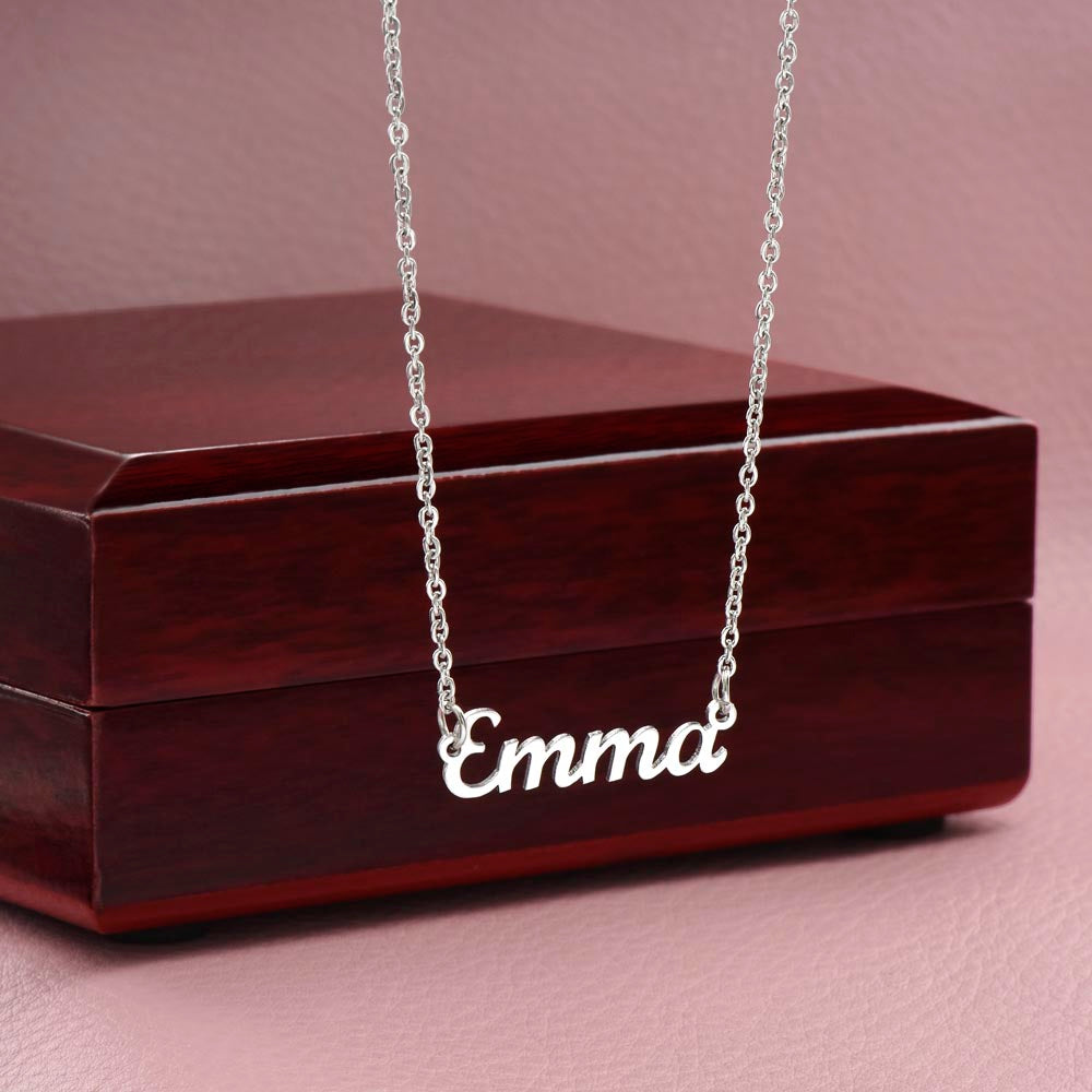 To My Dog Mom-"My Promise" Personalized Name Necklace