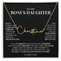 To My Bonus Daughter-"Love You Forever" Signature Necklace