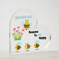 Grandma's Reasons To Bee Happy-Heart Plaque