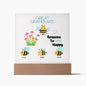 Great Grandma's Reasons To Bee Happy-Square Plaque