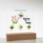 Grandma's Reasons To Bee Happy-Square Plaque