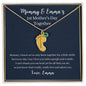 Mommy and Baby's First Mother's Day Together-Baby Feet Necklace