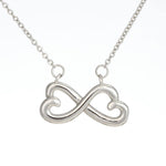 "Thank You for Being My Maid of Honor" Infinity Heart Necklace (white gold)