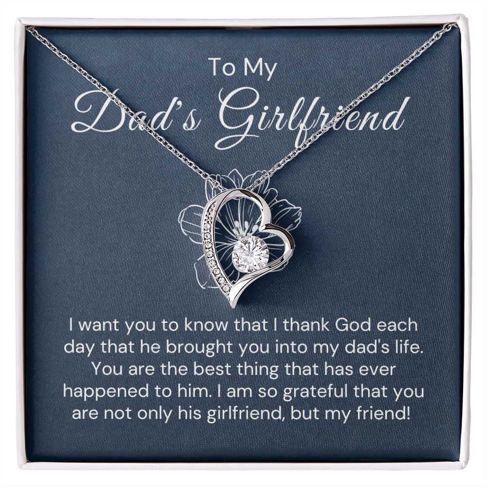 To My Dad's Girlfriend-"Thank You" Forever Love Necklace