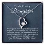 To My Daughter-"I Am Proud of You" Forever Love Necklace