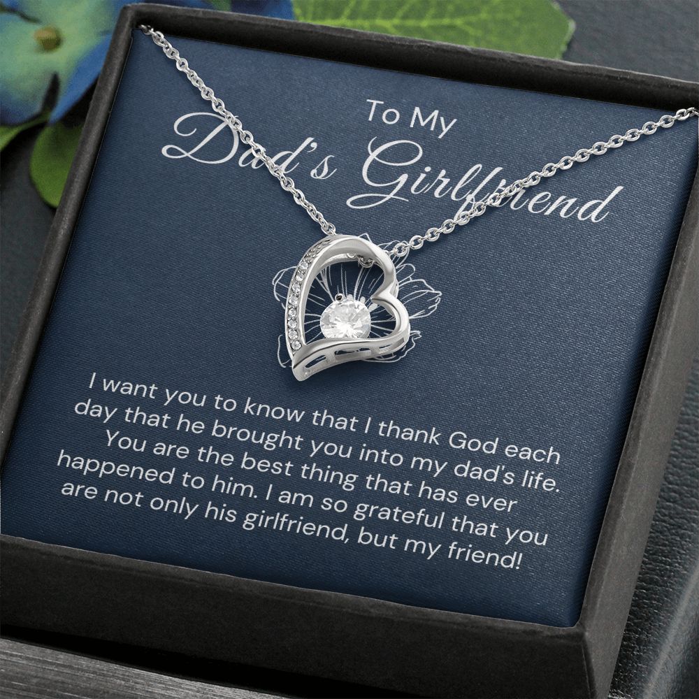 To My Dad's Girlfriend-"Thank You" Forever Love Necklace