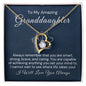 My Amazing Granddaughter-"You Can Achieve Anything" Forever Love Necklace